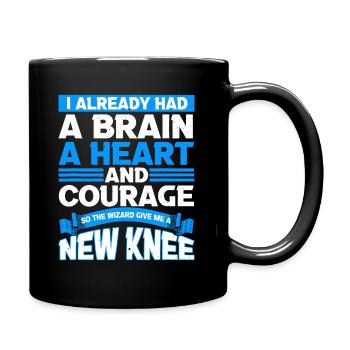 I already had a brain and a heart - Full Colour Mug - black - Right