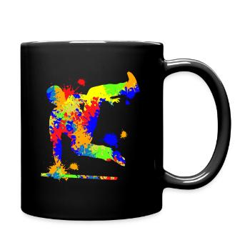 Parkour Freerunning Freerunner Traceur Kids Boys - Full Colour Mug - black - Right