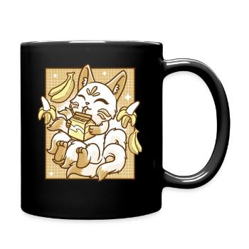 Kitsune Japon Anime Kawaii Lait de banane - Mug uni - noir - Droite