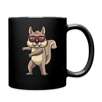 Écureuil cabré avec des lunettes de soleil rongeur - Mug uni - noir - Droite
