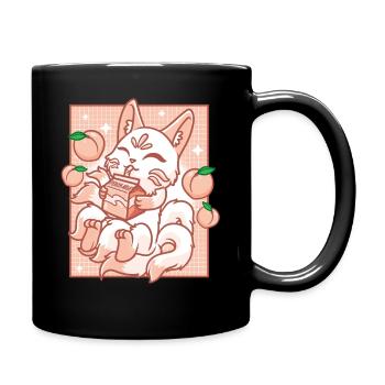 Kitsune Japon Anime Kawaii Peach Milk - Mug uni - noir - Droite