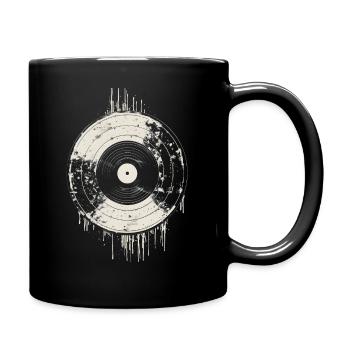 Disque vinyle - Mug uni - noir - Droite