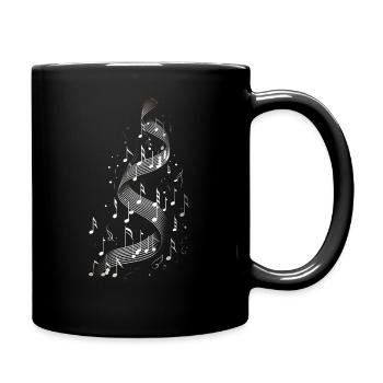 Notes de flux musical - Mug uni - noir - Droite