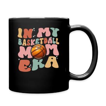 In My Basketball Mom Era - Cute Women's Basketball - Full Colour Mug - black - Right