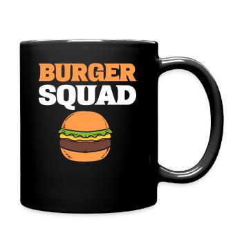 Burger Squad Fastfood -Liebhaber - Tasse einfarbig - Schwarz - Rechts