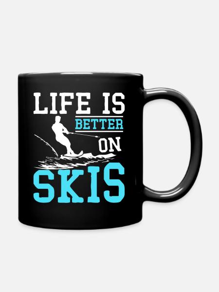 La vie est meilleure en ski nautique - Mug uni - noir