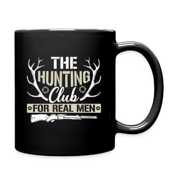 Der Jagdclub Für Echte Männer - Tasse einfarbig - Schwarz - Rechts