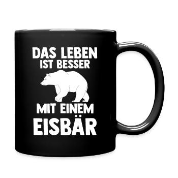 Eisbär Eisbären - Tasse einfarbig - Schwarz - Rechts