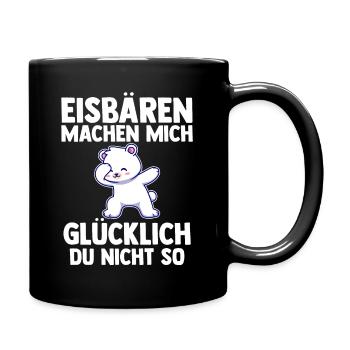 Eisbär Eisbären - Tasse einfarbig - Schwarz - Rechts
