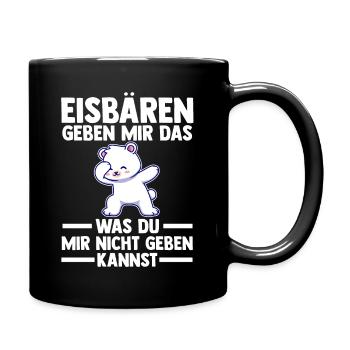 Eisbär Eisbären - Tasse einfarbig - Schwarz - Rechts
