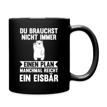 Eisbär Eisbären - Tasse einfarbig - Schwarz - Rechts
