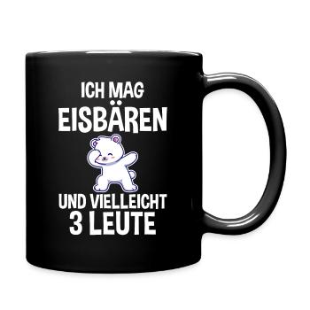 Eisbär Eisbären - Tasse einfarbig - Schwarz - Rechts