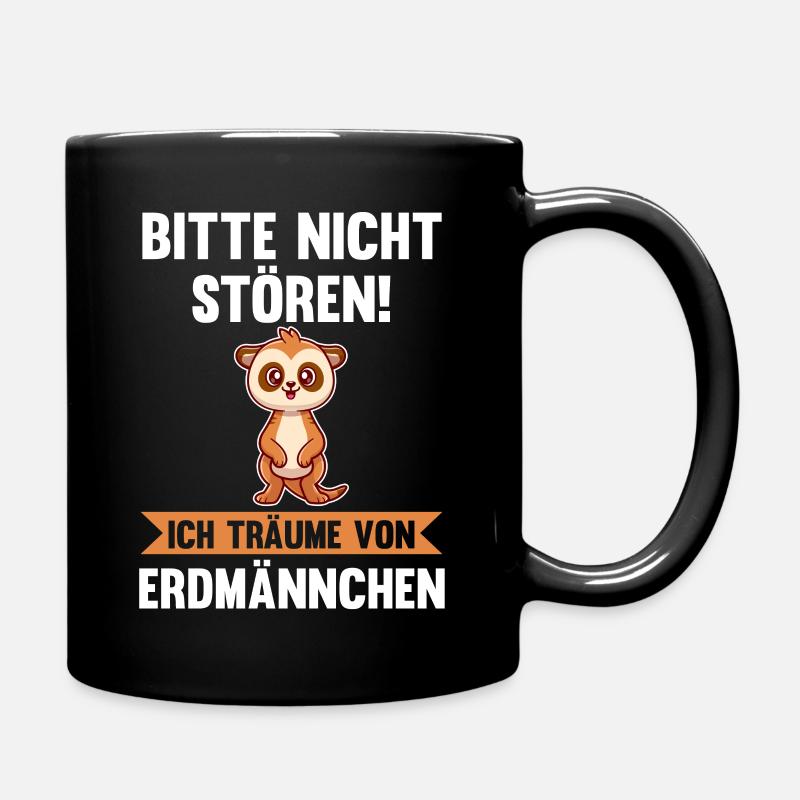 Erdmännchen - Tasse einfarbig - Schwarz