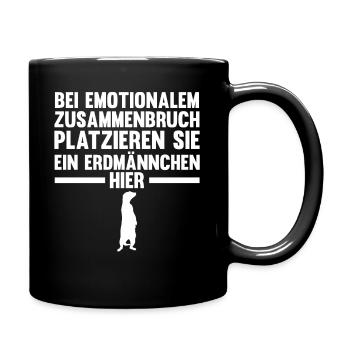 Erdmännchen - Tasse einfarbig - Schwarz - Rechts