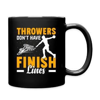Les lanceurs sportifs n’ont pas de ligne d’arrivée - Mug uni - noir - Droite