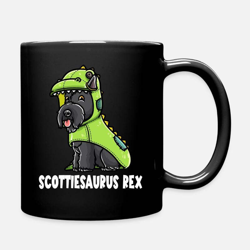 Scottish Terrier Hund Im Dinosaurier-Kostüm - Tasse einfarbig - Schwarz
