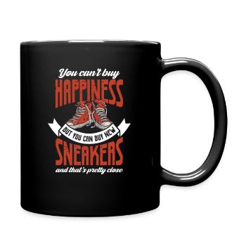 Funny You Cant Buy Happiness - Funny Sneakers - Tasse einfarbig - Schwarz - Rechts