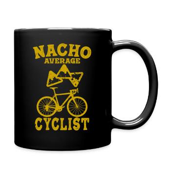 Cyclist cycling nacho average bicycle cycling - Full Colour Mug - black - Right