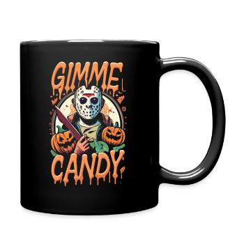 Halloween Gimme Candy Trick or Treat - Tasse einfarbig - Schwarz - Rechts