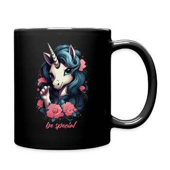 Cute Cute Unicorn - Be Special - Full Colour Mug - black - Right