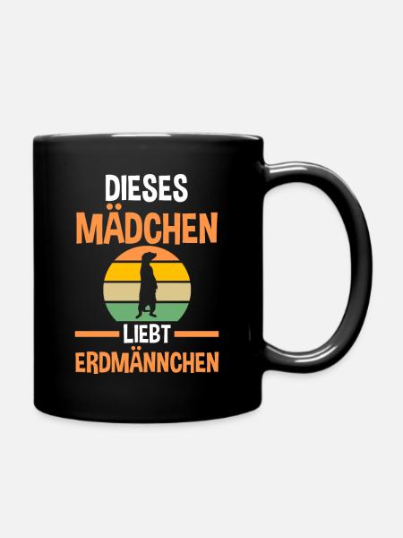 Erdmännchen - Tasse einfarbig - Schwarz