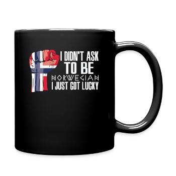 Fierté norvégienne Drapeau norvégien cultivé - Mug uni - noir - Droite
