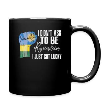 Rwandan Pride Rwanda Flag Grown Rwandan Roots - Full Colour Mug - black - Right