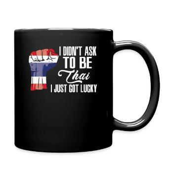 Thailändischer Stolz Thailändische Flagge - Tasse einfarbig - Schwarz - Rechts