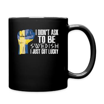 Fierté suédoise Drapeau suédois cultivé - Mug uni - noir - Droite