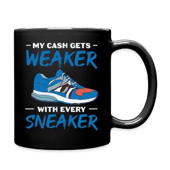 Running Footwear - Funny Sneaker Lover Sports - Tasse einfarbig - Schwarz - Rechts