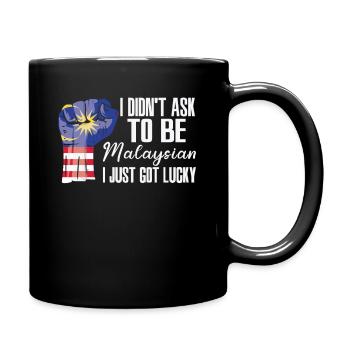 Malaysian Pride Malaysia Flag Grown Malaysian - Full Colour Mug - black - Right