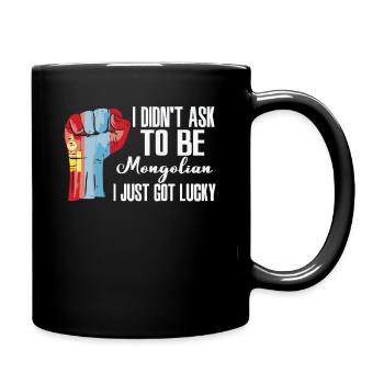 Mongolian Pride Mongolia Flag Grown Mongolian - Full Colour Mug - black - Right