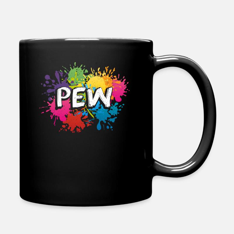 Pew Funny Paintball Lover Paintballer Tactical - Mug uni - noir