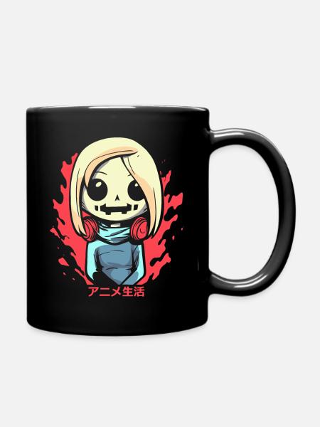 Anime Life: Anime Leben - Tasse einfarbig - Schwarz