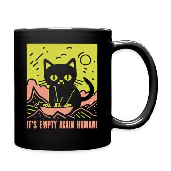 Bol de nourriture vide pour chats - Mug uni - noir - Droite