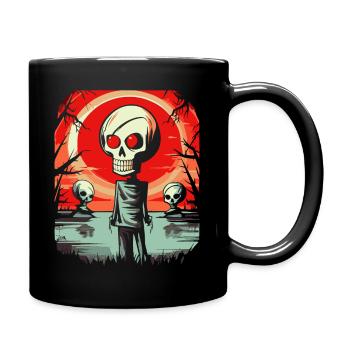 Crâne de zombie des marais mignon - Mug uni - noir - Droite