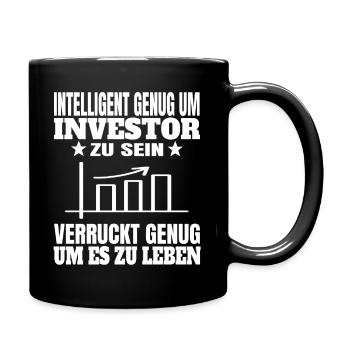 Aktien Geldanlage Börse Aktienkurse Aktienmarkt - Tasse einfarbig - Schwarz - Rechts