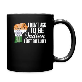 Indianerstolz Indianerflagge Gewachsen - Tasse einfarbig - Schwarz - Rechts