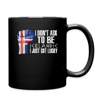 Fierté islandaise Drapeau islandais cultivé - Mug uni - noir - Droite