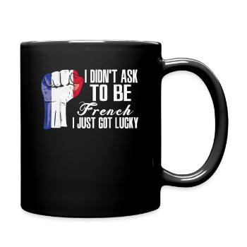 Fierté française Drapeau français cultivé - Mug uni - noir - Droite