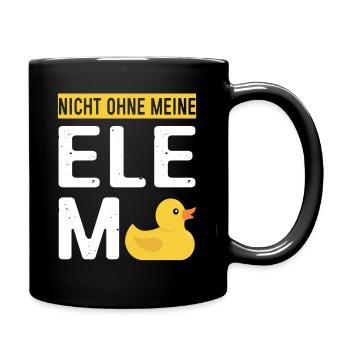 Lustiges Chemie Wissenschaft Science Elemente Ente - Tasse einfarbig - Schwarz - Rechts