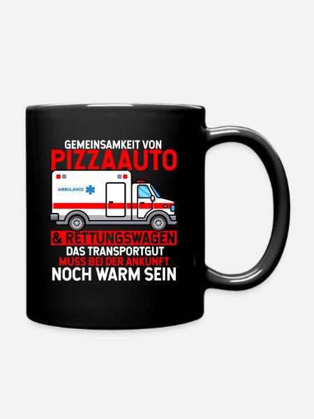 Arzt Pizza Notfallsanitäter Notfall Sanitäter Rett - Tasse einfarbig - Schwarz
