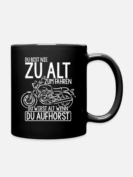 Motorradfahrer Biker Motorrad Geschenk Ruhestand R - Tasse einfarbig - Schwarz