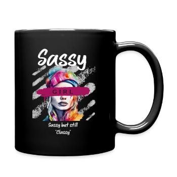 Sassy but still classy - Full Colour Mug - black - Right