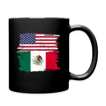 États-Unis Drapeau mexicain - Mug uni - noir - Droite
