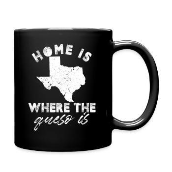 La maison est l’endroit où se trouve Queso - Mug uni - noir - Droite