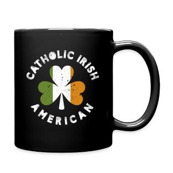 Catholic Irish American - Tasse einfarbig - Schwarz - Rechts