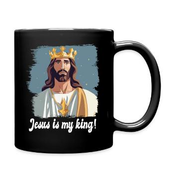 Jesus is my king Jesus Sayings - Full Colour Mug - black - Right