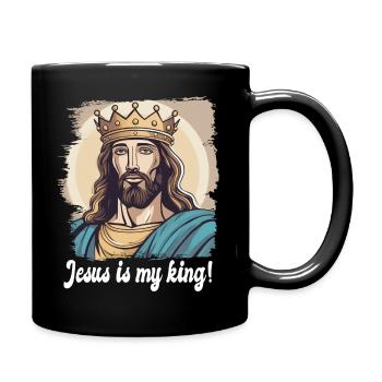 Jesus is my king Jesus Sayings - Full Colour Mug - black - Right