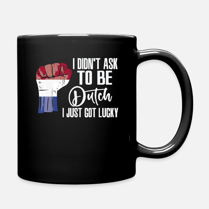 Niederländischer Stolz Niederländische Flagge - Tasse einfarbig - Schwarz
